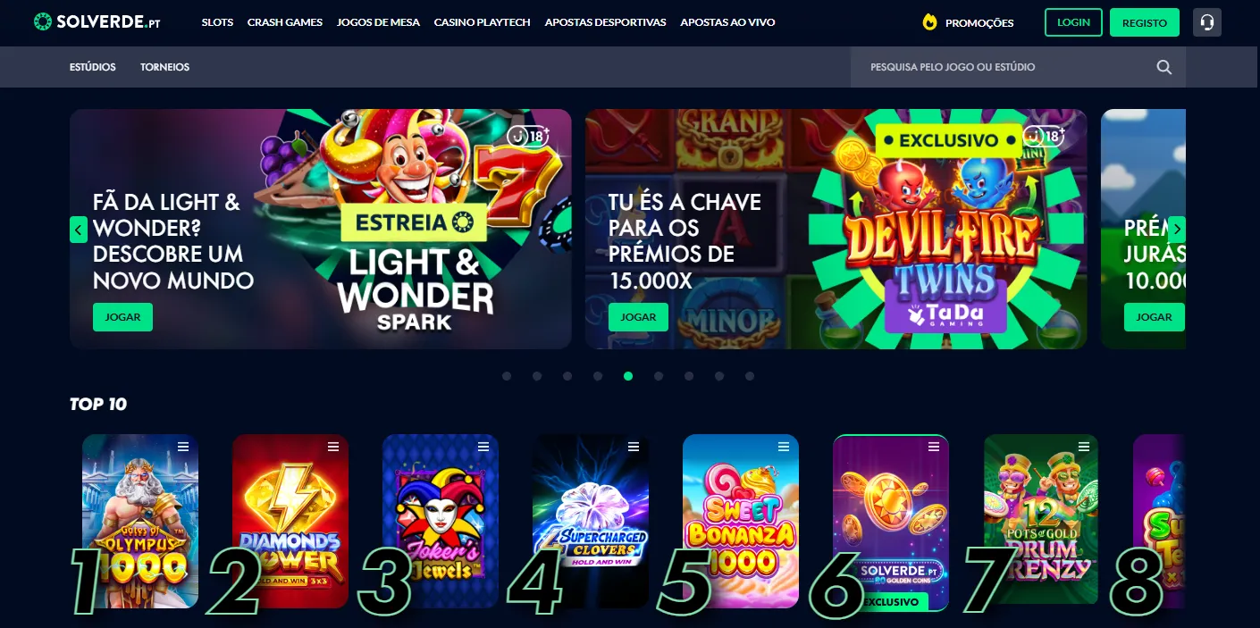 Slots e máquinas populares