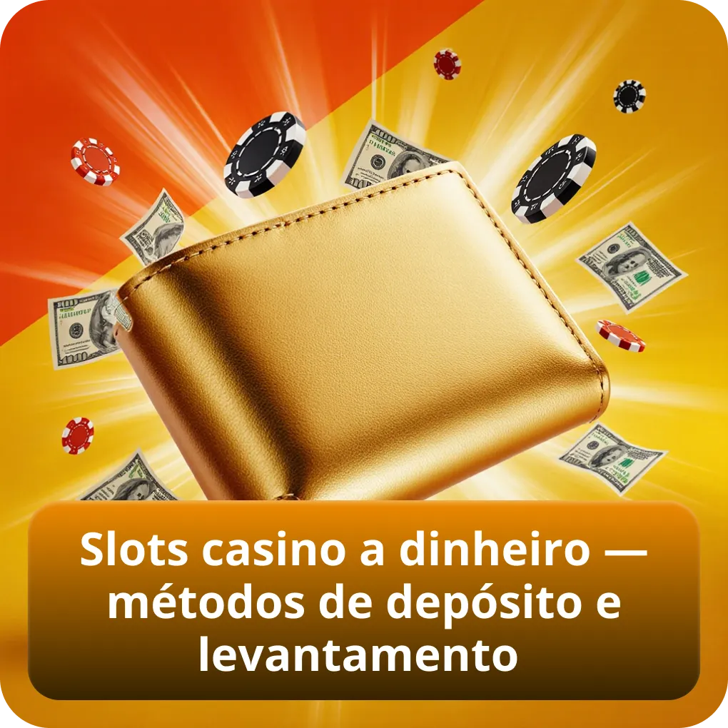 Slots casino a dinheiro — métodos de depósito e levantamento